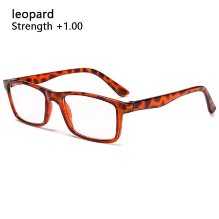 +1.00~+4.00 High-definition Portable Ultralight Reading Glasses Eyeglasses Presbyopic Glasses PC Frames LEOPARD STRENGTH +1.00