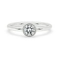 thumbnail image 1 of 1.00 CT Gold Solitaire Engagement Ring With Elegant Bezel Setting Lab Grown Diamond Solitaire Ring Round Cut Handmade Ring For Bridal, 1 of 5