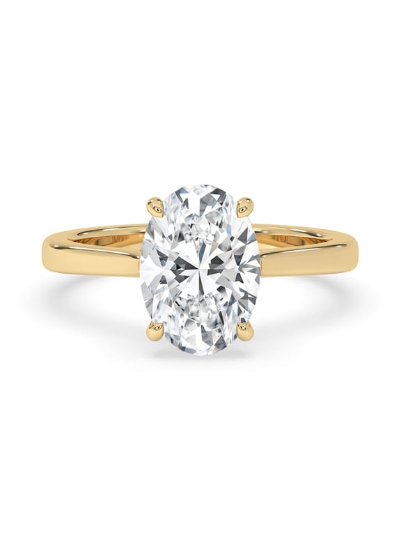 1.00 CT Oval Cut Solitaire Engagement Ring, 4 Prong Anniversary Ring , Promise Ring , 18k Solitaire Gold Ring, Simple Single Stone Ring For Women.