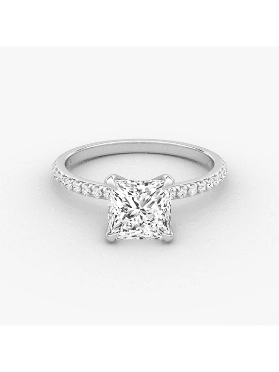 1.00 CT Princess Cut IGI Certified Lab Grown Diamond Engagement Ring for Women 925 Silver Bridal Jewelry