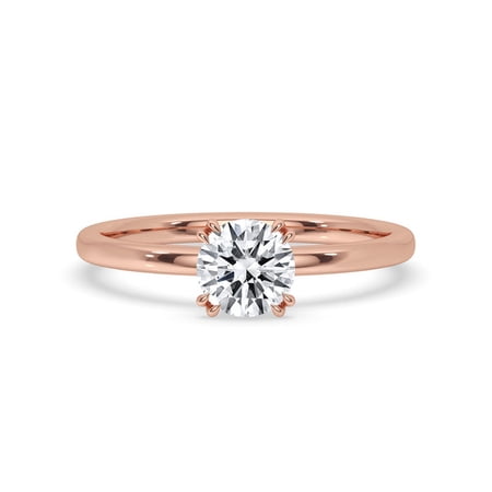 1.00 CT Round Solitaire Engagement Ring for a Perfect Proposal 14k Rose gold Wedding Ring Lab Created Diamond Ring For Women