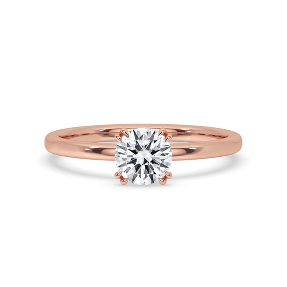 1.00 CT Round Solitaire Engagement Ring for a Perfect Proposal 14k Rose gold Wedding Ring Lab Created Diamond Ring For Women