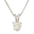 thumbnail image 1 of 1.00 CT Sparkling Heart Cut Diamond Gold White 14K Pendant Necklace, 1 of 1