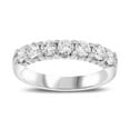 thumbnail image 1 of 1.00 CTTW 7 Stone Round Diamonds Shared Prong Anniversary or Wedding Band 14K Gold Bridal Ring H-J SI - Size 5.5, 1 of 1