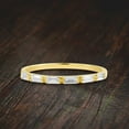 thumbnail image 1 of 1.00 Carat Baguette Moissanite Diamond Wedding Band Engagement Ring Stackable Ring Promise ring on 10k Gold, 1 of 9