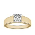 thumbnail image 1 of 1.00 Carat Brilliant Asscher Cut Genuine Diamond Solitaire Wonderful Ring for Ladies Solid 14K Yellow Gold Size 10.5, 1 of 6