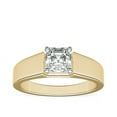 thumbnail image 1 of 1.00 Carat Brilliant Asscher Cut Natural Diamond Solitaire Beautiful Ring for Engagement Solid 18K Yellow Gold Size 9, 1 of 6