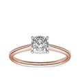 thumbnail image 1 of 1.00 Carat Brilliant Cushion Cut Genuine Diamond Solitaire Wonderful Ring for Ladies Solid 14K Rose Gold Size 10.5, 1 of 7