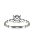 thumbnail image 1 of 1.00 Carat Brilliant Cushion Cut Natural Diamond Elegant Solitaire Wedding Ring for her in Solid 14K White Gold Size 9.5, 1 of 7