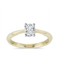 1.00 Carat Brilliant Cushion Cut Real Diamond Elegant Solitaire Wedding Ring for Women Solid 14K Yellow Gold Size 10