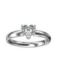 thumbnail image 1 of 1.00 Carat Brilliant Heart Cut Genuine Diamond Solitaire Wonderful Ring for Ladies Solid 14K White Gold Size 10.5, 1 of 6