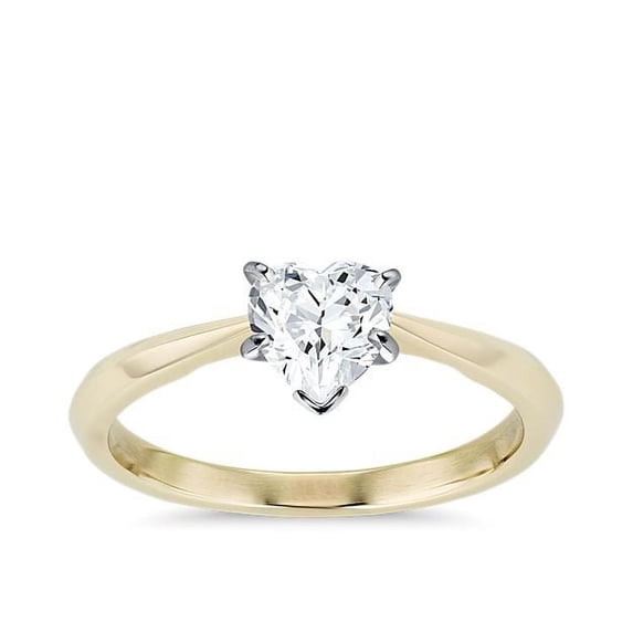 1.00 Carat Brilliant Heart Cut Natural Diamond Solitaire Beautiful Ring for Engagement Solid 14K Yellow Gold Size 9