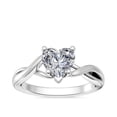 thumbnail image 1 of 1.00 Carat Brilliant Heart Cut Real Diamond Elegant Solitaire Wedding Ring for Women Solid 14K White Gold Size 10, 1 of 8