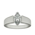 thumbnail image 1 of 1.00 Carat Brilliant Marquise Cut Genuine Diamond Solitaire Wonderful Ring for Ladies Solid 14K White Gold Size 10.5, 1 of 6