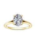 thumbnail image 1 of 1.00 Carat Brilliant Oval Cut Real Diamond Elegant Solitaire Wedding Ring for Women Solid 18K Yellow Gold Size 10, 1 of 8