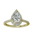 thumbnail image 1 of Diamond-Capitals 1.00 Carat Pear Shape Solitaire Real Diamond (F-G/VS1) Stunning Wedding Ring for Bride Solid 18K Yellow Gold Size 9.5, 1 of 8