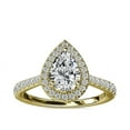 thumbnail image 1 of Diamond-Capitals 1.00 Carat Unique Pear Cut Solitaire Natural Diamond (F-G/VS1) Wedding Ring for Women Solid 14K Yellow Gold Size 9, 1 of 8