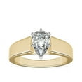 thumbnail image 1 of 1.00 Carat Brilliant Pear Cut Real Diamond Elegant Solitaire Wedding Ring for Women Solid 14K Yellow Gold Size 10, 1 of 6