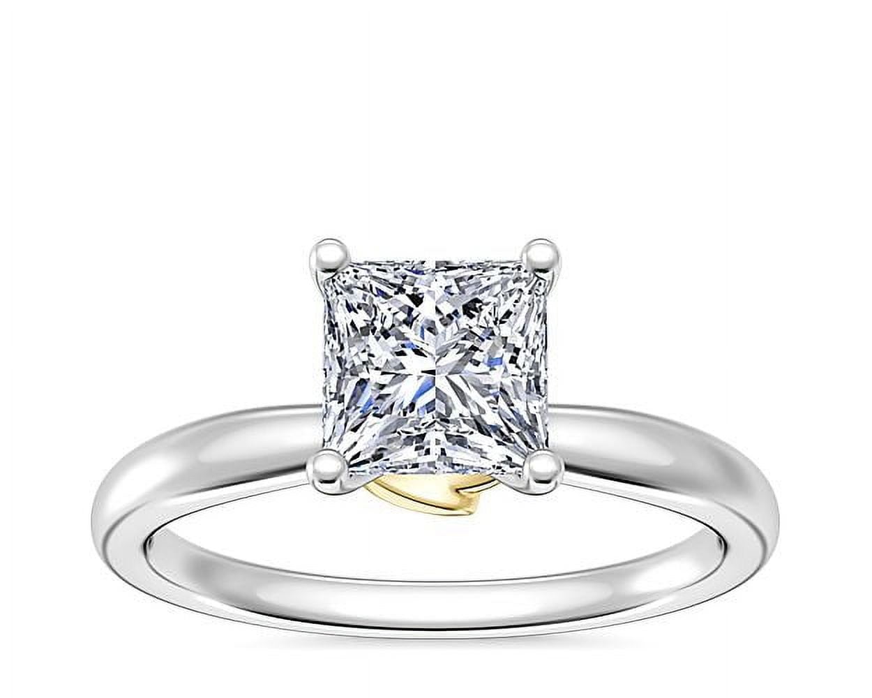 1 ct Brilliant Princess Cut Solitaire Stunning Genuine VVS1 Flaw 並行輸入品 Delicate 1 Carat Princess Cut Diamond Engagement Ring Trillion