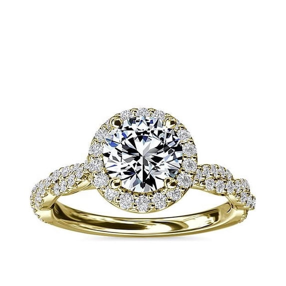 1.00 Carat Stunning Round Cut Real Diamond Solitaire Wedding Ring for Women Solid 14K Yellow Gold Size 9 (F-G/VS1) by Diamond-Capitals