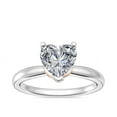 thumbnail image 1 of 1.00 Carat Color F-G, Clarity VS1, Heart Cut Natural Diamond Unique Solitaire Ring for Anniversary & Wedding Solid 18K White Gold Size 4, 1 of 8