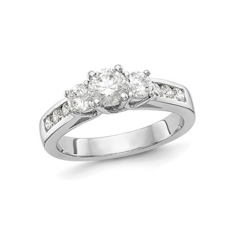 14k White Gold Lab Grown Diamond SI1/SI2, G H I, And Created Blue Sapphire Engagement Ring 14k White Gold Lab Grown Diamond SI1/SI2, G H I, And Created Blue Sapphire Engagement Ring