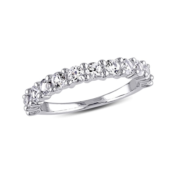1.00 Carat (Ctw) Lab-Created White Sapphire Stackable Ring In Sterling Silver