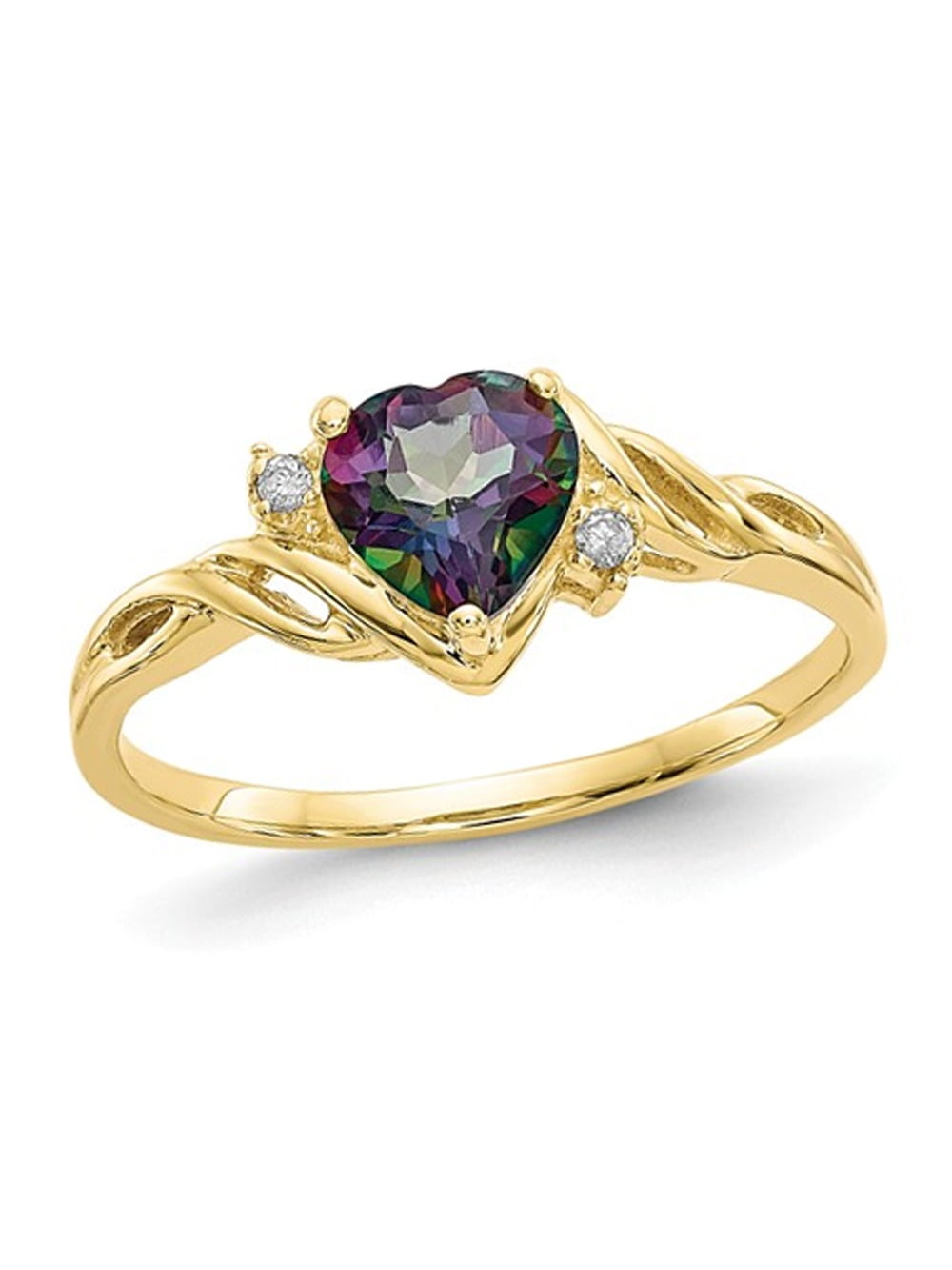 Gold mystic store topaz ring