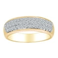 thumbnail image 1 of AFFY 1.00 Carat (Ctw) Round Shape White Natural Diamond Men's Three Row Engagement Ring 10k Solid Gold, 1 of 1