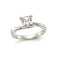 thumbnail image 1 of 1.00 Carat (Ctw VS2, D-E-F) Certified Princess Lab-Grown Diamond By-Pass Engagement Ring in 14K White Gold for Women, 1 of 7