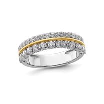 1.00 Carat (Ctw VS2-SI1, G-H) Lab-Grown Diamond Band Ring in 14K White Gold (SIZE  7) for Women