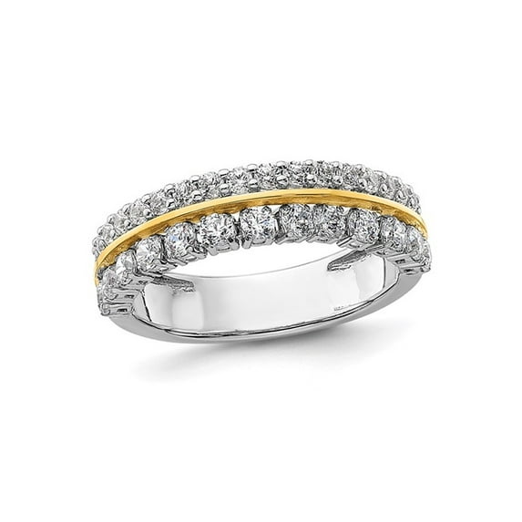 1.00 Carat (Ctw VS2-SI1, G-H) Lab-Grown Diamond Band Ring in 14K White Gold (SIZE 7) for Women