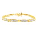 thumbnail image 1 of Color of Love 1.00 Carat Natural Diamond Women's Bracelet in Yellow Gold-Plated Sterling Silver, 7", 1 of 5