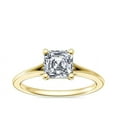 thumbnail image 1 of 1.00 Carat Excellent Asscher Cut Natural Diamond Unique Solitaire Ring for Women Solid 18K Yellow Gold Size 8.5, 1 of 8