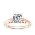 thumbnail image 1 of 1.00 Carat Excellent Cushion Cut Natural Diamond Unique Solitaire Ring for Women Solid 18K Rose Gold Size 8.5, 1 of 8