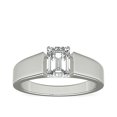 thumbnail image 1 of 1.00 Carat Excellent Emerald Cut Natural Diamond Solitaire Beautiful Proposal Ring for her Solid 14K White Gold Size 11.5, 1 of 6