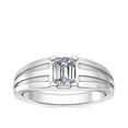 thumbnail image 1 of 1.00 Carat Excellent Emerald Cut Natural Diamond Solitaire Beautiful Ring for Women in Solid 14K White Gold Size 11.5, 1 of 6