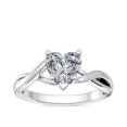 thumbnail image 1 of 1.00 Carat Excellent Heart Cut Natural Diamond Unique Solitaire Ring for Women Solid 18K White Gold by Diamond-Capitals Size 8.5, 1 of 8
