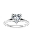thumbnail image 1 of 1.00 Carat Excellent Heart Cut Real Diamond New Design Solitaire Ring for Wedding Solid 18K White Gold Size 11, 1 of 8