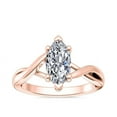 thumbnail image 1 of 1.00 Carat Excellent Marquise Cut Natural Diamond Unique Solitaire Ring for Engagement Solid 14K Rose Gold Size 8.5, 1 of 8