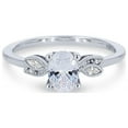 thumbnail image 1 of 1.00 Carat Excellent Oval Cut Natural Diamond Solitaire Beautiful Ring for Anniversary Solid 14K White Gold Size 4.5, 1 of 6