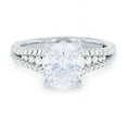thumbnail image 1 of 1.00 Carat Excellent Oval Cut Natural Diamond Solitaire with Accents Beautiful Ring for Anniversary Solid 18K White Gold Size 4.5, 1 of 6