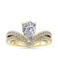 thumbnail image 1 of 1.00 Carat Excellent Pear Cut Natural Diamond Beautiful Solitaire with Accents Bridal Ring for Bride Solid 14K Yellow Gold Size 5, 1 of 8