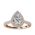 thumbnail image 1 of Diamond-Capitals 1.00 Carat (F-G/VS1) Pear Shape Solitaire Natural Diamond Beautiful Ring for Wedding Gift Solid 18K Rose Gold Size 11, 1 of 8