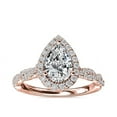 thumbnail image 1 of 1.00 Ct Pear Cut Natural Diamond Latest Design Solitaire Wedding Ring for Gift in 14K Rose Gold Size 11 (F-G/VS1) by Diamond-Capitals, 1 of 8