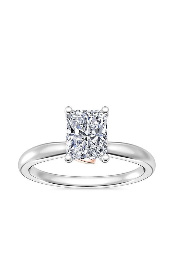 2.00 Carat Excellent Radiant Cut IGI Certified Lab Grown Diamond Solitaire Beautiful Proposal Ring for her Solid 14K White Gold Size 11.5