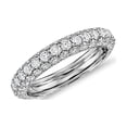 thumbnail image 1 of 1.00 Carat Excellent Round Cut Natural Diamond Beautiful Eternity Band for Anniversary Solid 950 Platinum Size 4.5, 1 of 7