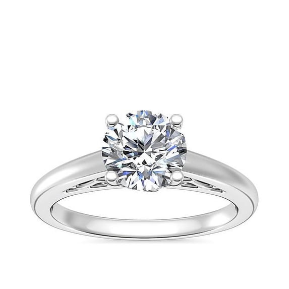 1.00 Carat Excellent Round Cut Natural Diamond Solitaire Beautiful Ring for Anniversary Solid 14K White Gold Size 4.5