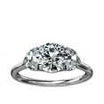 thumbnail image 1 of 1.00 Carat Excellent Round Cut Natural Diamond Unique Three Stone Ring for Women Solid 18K White Gold Size 8.5, 1 of 8