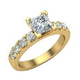 thumbnail image 1 of 1.00 Carat Princess Cut 18K Gold Solitaire Diamond Engagement Ring 0.50 CT (G,VS), 1 of 5